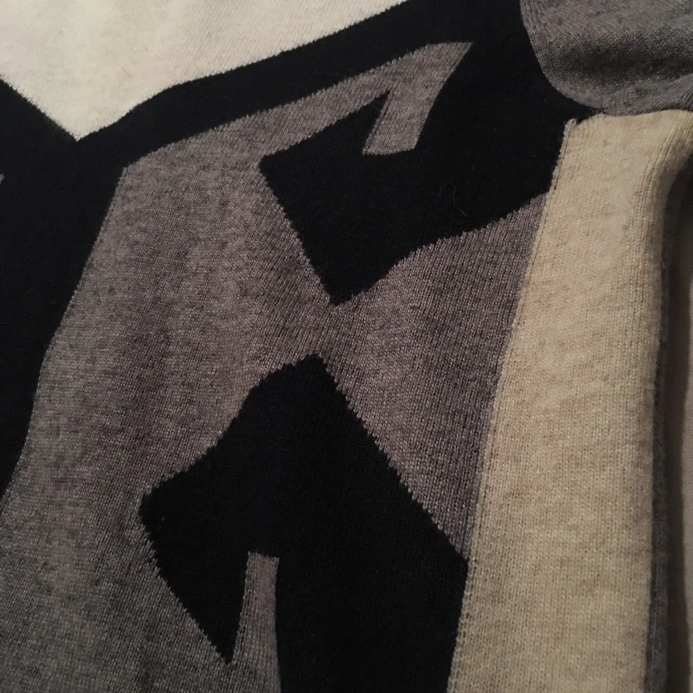 J. Crew Cashmere Black Gray sweater size Small